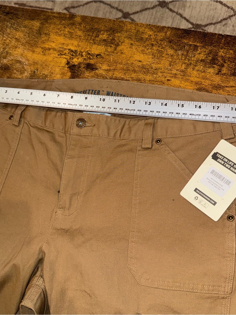 Women's Duluth Flex Fire HoseSlim Leg Cargo Cursetter Pant S 16X 29 (36” Waist) - Picture 5 of 10